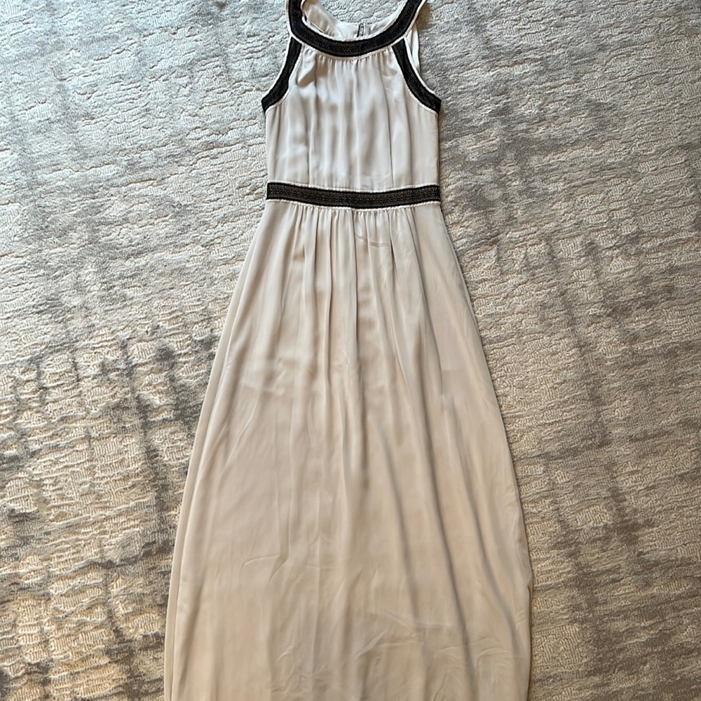 H&M long dress-Grecian style Size 2 w/ blk trim